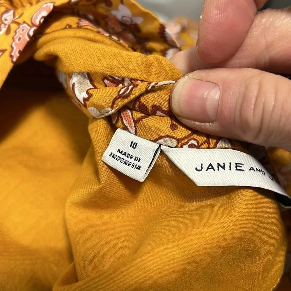 Janie & Jack Floral Bow Jumpsuit Size 10